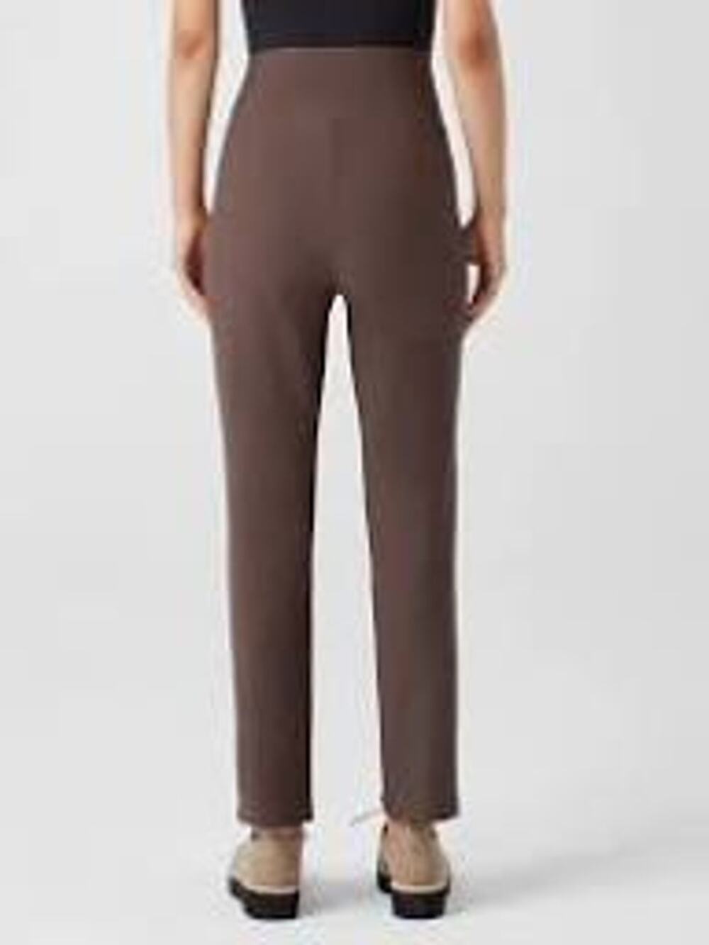 XS pants stretch pull-on stretch Eileen Fisher straight 27" inseam ankle